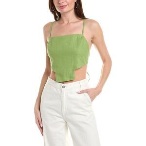 Hevron Womens  Celeste Linen Tank, Green